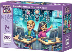 Art Puzzle Puzzle pentru copii Art Puzzle din 200 piese - Proiectarea robotului (35543) Puzzle