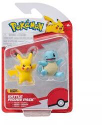 Jazwares Pokémon: Pachet de 2 figurine - Squirtle, Pikachu