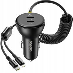 Baseus Autós gyorstöltő 60W Usb-c Lightning Qc 3.0 kábel (C00035902121-00)
