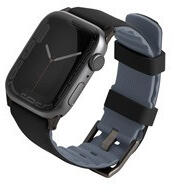  Uniq Linus Airosoft Apple Watch 42/44/45/49mm szilikon szíj, fekete - ionstore