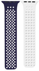  Phoner Spike Apple Watch szilikon szíj, 49/45/44/42mm, kék/fehér - ionstore