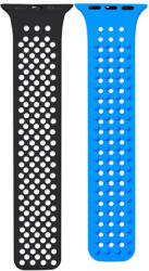  Phoner Spike Apple Watch szilikon szíj, 38/40/41mm, fekete/kék - ionstore