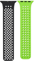  Phoner Spike Apple Watch szilikon szíj, 38/40/41mm, fekete/élénk zöld - ionstore