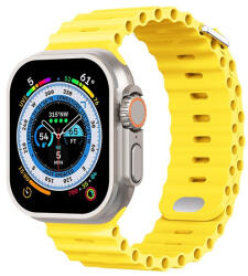  Phoner River Apple Watch 41/40/38 mm szilikon szíj, sárga - ionstore