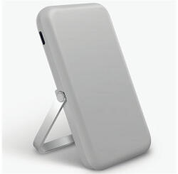 Uniq Hoveo mágneses Fast Wireless USB-C PD Power bank / külső akkumulátor / powerbank, kártyatartóval, 5000Mah, szürke