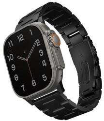 Uniq Osta Apple Watch 42/44/45/49mm fém szíj, fekete - ionstore