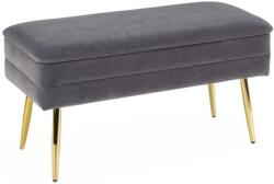 Halmar Steppelt pad tárolóhellyel VELVA 37x78 cm szürke/arany V-CH-VELVA-POPIEL/ZŁOTY (HA0069)