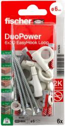 Fischer EasyHook szemmel + DuoPower kétkomponensű nylon dübel 6 x 30, bliszteres, 6 db/csomag (557926)