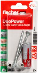 Fischer EasyHook kampó + DuoPower kétkomponensű nylon dübel 10 x 50, bliszteres, 2 db/csomag (557918)