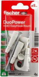 Fischer EasyHook félkör kampó + DuoPower kétkomponensű nylon dübel 8 x 40, bliszteres, 4 db/csomag (557924)