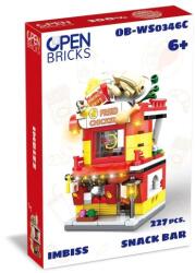Open Brick Source Set de constructie - Fast-food de jucarie (227 piese) (OB-WS0346C) - ookee