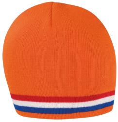 Result Winter Essentials Unisex felnőtt nemzeti sapka fehér|narancssárga|vörös