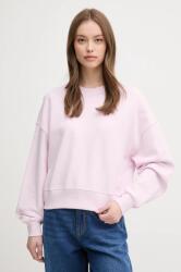 Benetton pamut melegítőfelső rózsaszín, női, nyomott mintás, 3UNID109A - rózsaszín L
