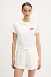 Tommy Jeans pamut póló női, fehér, DW0DW21338 - fehér S