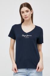 Pepe Jeans pamut póló Wendy V Neck sötétkék - sötétkék S