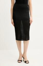 Armani Exchange szoknya fekete, midi, egyenes, XW000113 AF11957 - fekete L