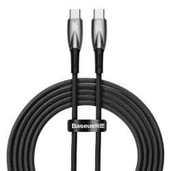 Baseus Glimmer USB-C - USB-C Kábel - 2m 5A 100W - Fekete (WR-135441)