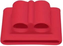 Okosóra szíjra rögzíthető headset tartó, piros szilikon (1db) - graffistore