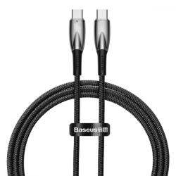 Baseus Glimmer USB-C - USB-C Kábel - 1m 5A 100W - Fekete (WR-135438)