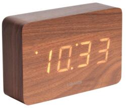 Present Time Barna fa ébresztőóra II. szint narancssárga LED kijelzővel (KA5653DW)