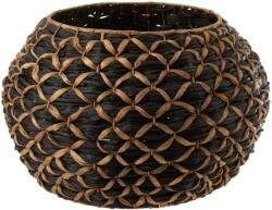 J-line Fekete natúrszálas tárolókosár J-line Roller 62 cm (J-11349)