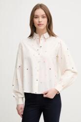 Benetton pamut ing női, galléros, bézs, regular, 5D51DQ0BF - bézs S