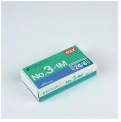 Max Tűzőkapocs, 24/6, MAX, 1000db/doboz (2M3-1M)