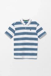 Benetton gyerek pamut póló mintás, 39QAC301T - kék 160 - answear - 11 990 Ft