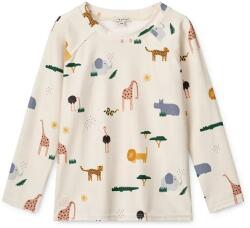 Liewood gyerek hosszúujjú fürdőruha felső Noah Printed Longsleeve Swim Tee bézs, LW19977 - bézs 116