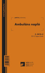 Ambuláns Napló, 50x2 Lapos, A/5 C. 3410-5/v (c34105v)