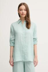 Benetton len ing galléros, zöld, regular - türkiz XS