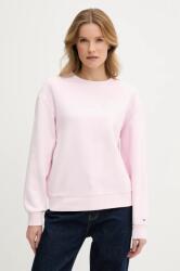 Tommy Hilfiger pamut melegítőfelső rózsaszín, női, nyomott mintás, WW0WW45430 - rózsaszín XS