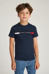 Tommy Hilfiger gyerek pamut póló sötétkék, nyomott mintás, KB0KB09351 - sötétkék 176