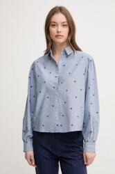 Benetton pamut ing női, galléros, regular, 5D51DQ0BF - kék S