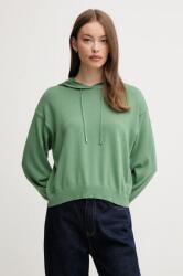 Benetton pamut pulóver könnyű, női, zöld, 1294D203T - zöld L