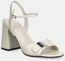 Calvin Klein nubuk szandál HEEL SANDAL 85 W/CK HW - LTH bézs, HW0HW02485 - bézs Női 41