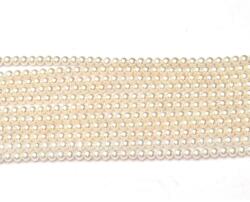  Perle de Cultura Albe Rotunde 3-3, 9 mm - Piatra Elegantei Divine - Margele pentru Bijuterii - Grade AAA