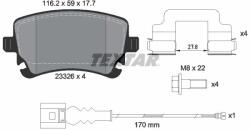 TEXTAR Fékbetét készlet TEXTAR 2332602 for AUDI, VW, SEAT, SKODA (2332602)