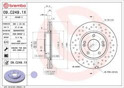 BREMBO féktárcsa BREMBO 09. C249.1X for HYUNDAI, KIA, NAZA, INOKOM (09.C249.1X)