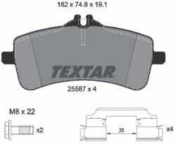 TEXTAR Fékbetét készlet TEXTAR 2558701 for MERCEDES-BENZ (2558701)