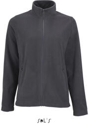 SOL'S Női NORMAN cipzáras egyszerű polár pulóver, SOL'S SO02094, Charcoal Grey-2XL (so02094ch-2xl)