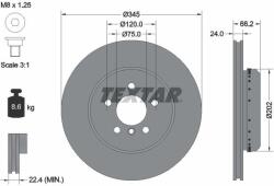 TEXTAR féktárcsa TEXTAR 92265625 for BMW (92265625)