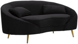 Mauro Ferretti Kanapé 2 személyes oslo párnákkal fekete 148x84x68cm (14272800N2)