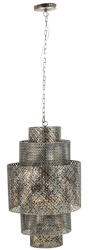 Art-Pol Lampa Wisząca metal srebrny 144x44x44 klosz 73cm (135670)