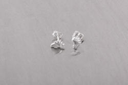 Ezüst fülbevaló láb lábnyom ek-e-021
