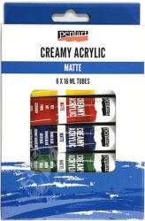  Akrilfesték Pentart krémes, tubusos Matt 6 x 16 ml. - 45110