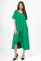 Pierino Rochie lunga A-line verde, din tricot de bumbac cu siret la poale S/M