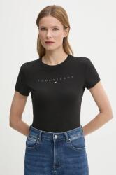 Tommy Jeans pamut póló női, fekete, DW0DW20315 - fekete XS