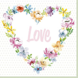 POL-MAK Szerelem Blossom szalvéta 20 db-os 33x33 cm PKK045828 (PKK045828)
