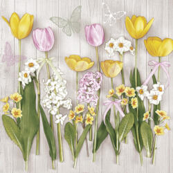 POL-MAK Tulipán Spring Flowers szalvéta 20 db-os 33x33 cm PKK764942 (PKK764942)